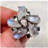 Image 1 : Flaming Rainbow Moonstone Sterling Ring~size #1306696