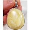Image 1 : Giant BUTTER Baltic Amber Sterling #1306709