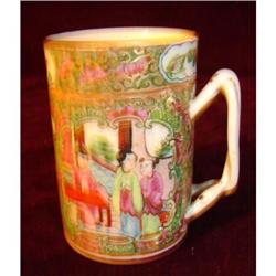 CHINESE EXPORT ROSE MEDALLION MUG/TANKARD #1312086