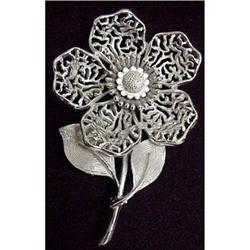 1940's Coro Silver Tone BROOCH #1312100