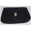 Image 1 : EARLY BLACK CORD PURSE-RHINESTONE CLASP #1312203