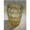 Image 1 : Amber Colored Cut Glass Vase #1312499