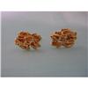 Image 1 : 14 Kt Gold Nugget Style Cuff Links #1312532