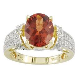 2.25ct Red Labradorite/Andesine Diamond Ring #1312623