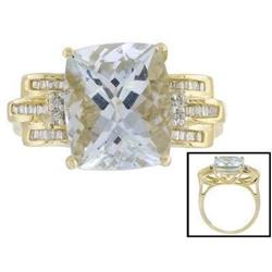 4.25ct Aquarmarine & Diamond Ring #1312628