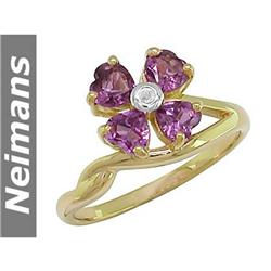 Gem Certified .75 ct Aquamarine & Diamond Ring 14k Gold