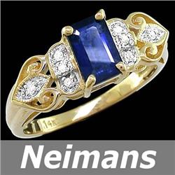 Gem Certified 1.75 ct Tanzanite & Diamond Ring 14k Gold