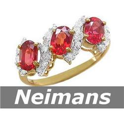 Certified 3.50 ct Pink Sapphire & Diamond Eternity Ring