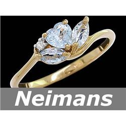 USGL Certified 3.00 ct Diamond 3 - Stone Ring 14kt Gold