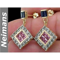 Antique 3.75 ct Burma Ruby & Diamond Pendant 14kt Gold