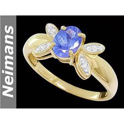 Certified 4.50 ct Blue Sapphire & Diamond Ring 14k Gold