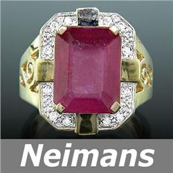 Vintage 2.25 ct Amethyst, Sapphire & Diamond Pendant
