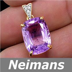 Vintage 3.25 ct Sapphire, Ruby & Diamond Pendant 14kt