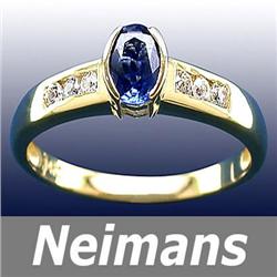 Vintage 8.25 ct Star Sapphire & Diamond Ring 14kt Gold