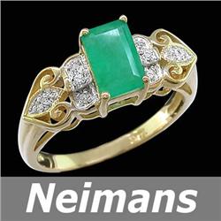 Neimans Certified 4.00 ct Apatite Ring 14kt Gold RARE