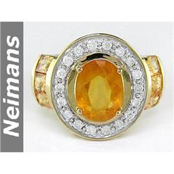USGL Certified Gem 1.50 ct Ruby & Diamond Ring 14k Gold