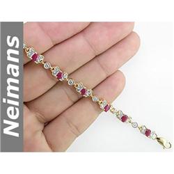 Vintage 3.50 ct Multi Sapphire Chandelier Earrings 14kt