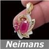 Image 1 : Classic 7.25 ct Certified Ruby & Diamond Ring 14kt Gold