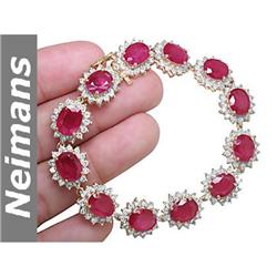 Neimans .50 ct Ruby & Diamond Ring 14kt Gold CERTIFIED