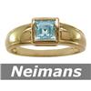 Image 1 : Neimans 1.00 ct Blue Topaz Ring 14k Gold USGL CERTIFIED