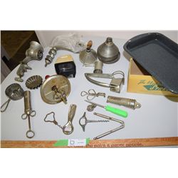 Large Vintage Kitchen Metal Lot