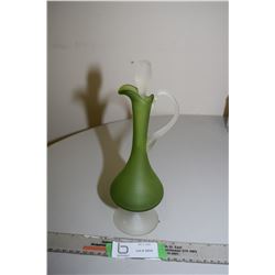 Satin Green Vinegar Cruet