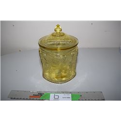 Amber Yellow Depression Cookie Jar