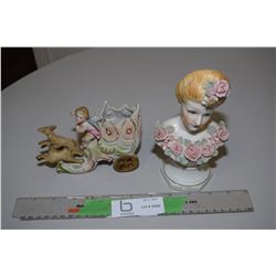 Ceramic Bust and Vase