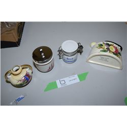 Wedgewood Egg Coddle, Mustard Bowl, Vase, Wall Pocket