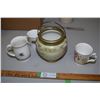 Image 1 : Green Tea Container with handle and cups