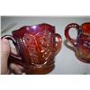Image 2 : Red Iridescent Cream Sugar Bowl
