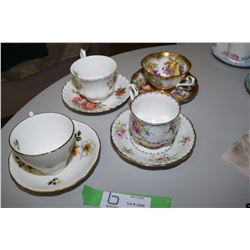 Royal Albert Royal Vale 4 cups and saucers