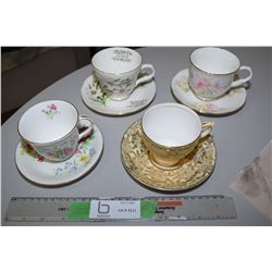 Royal Albert British lot 4 cups and saucers