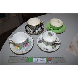 Royal Albert British lot 4 cups and saucers