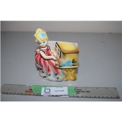 Rubens Original Planter Vase Girl Playing Piano Japan 4115