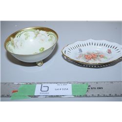 RS Germany Porcelain Hand Painted Bowl Biebrick Alberta Dish