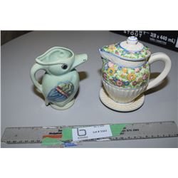 Japan Bird Shaped Pitcher, Japan Pettipoint Pottery Pitcher