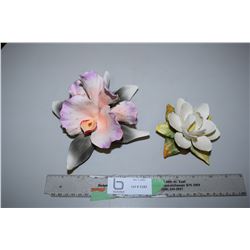 Capodimante Napoleon Magnolia Figure, Capodimante Porcelain Flower Arte