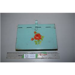Metal Tray 4W Silkscreen Flower