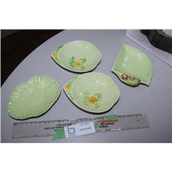 4 Pcs Carlton Ware Green