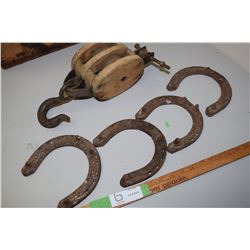 Horse Shoes, Chalks, Wooden Pulleys