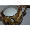 Image 3 : Japanese authentic antique hand painted gold trim Satsuma circa 1900 Teapot Sugar/Creamer Dish w Chi