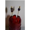 Image 2 : Cranberry Hatpin Holder with Hatpins