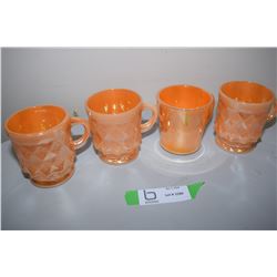 Gold Luster Fire King Coffee Mugs