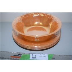 Fire King Gold Luster Plates and Bowls
