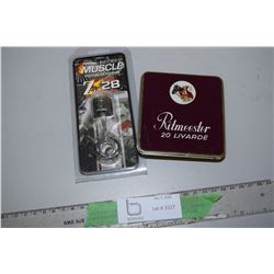 Piston Key Chain and Cigarette Tin