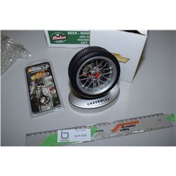 Piston Key Chain and Chevrolet Clock