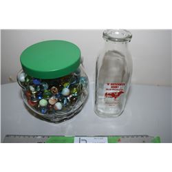 Marble Lot and Dairy Bottle