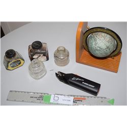 Misc Lot of Ink Bottles, Scissors and etc.
