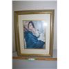 Image 1 : Mother/Child Picture in Brass Frame